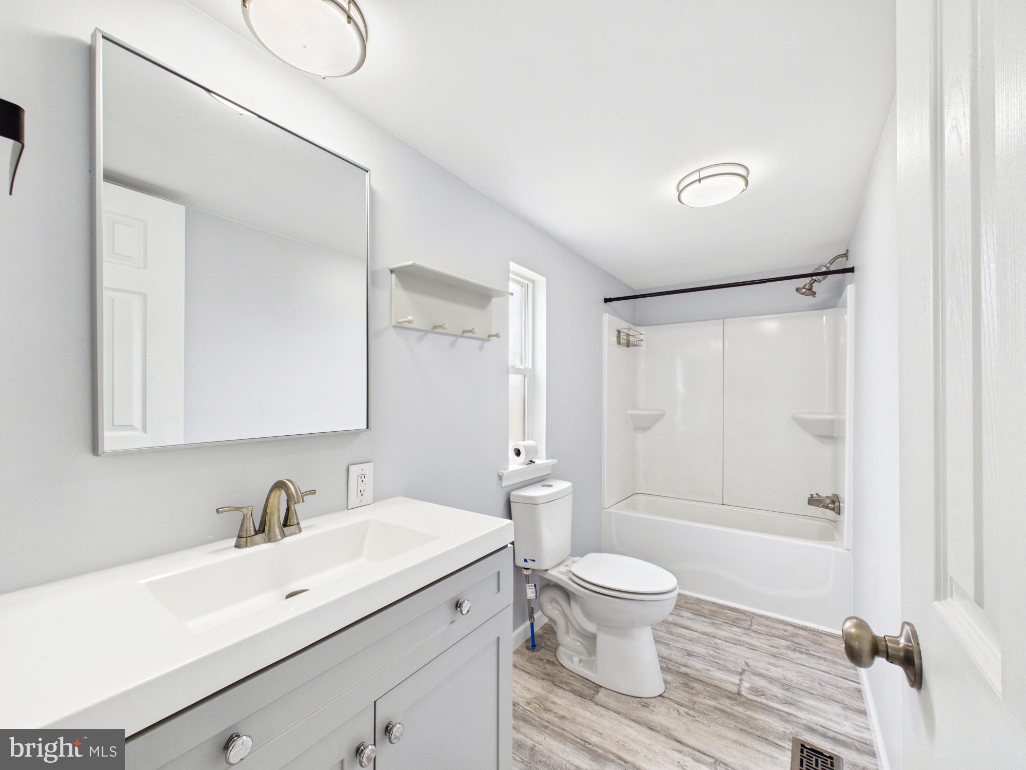 23212 Argos Corner Road Milford, DE 19963 - Photo 13 of 36 a bathroom with a sink a toilet and a large mirror