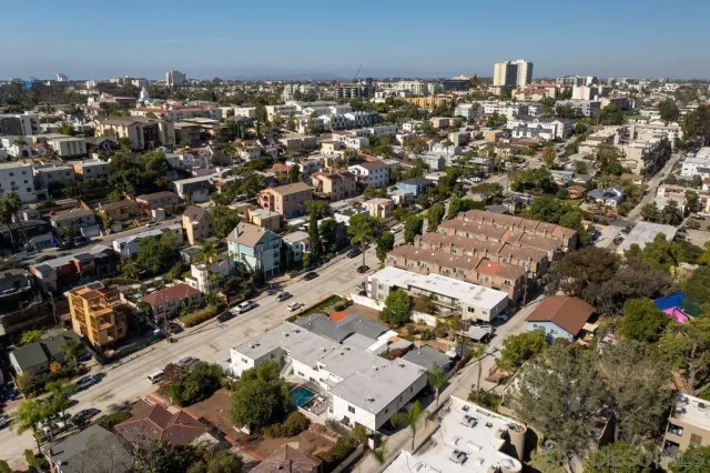 an aerial view of multiple house