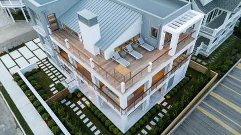 a view of a city with ocean view