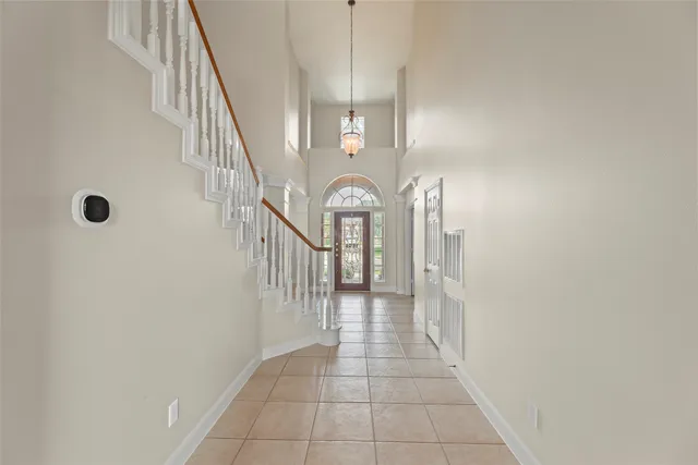 a view of a hallway with entryway