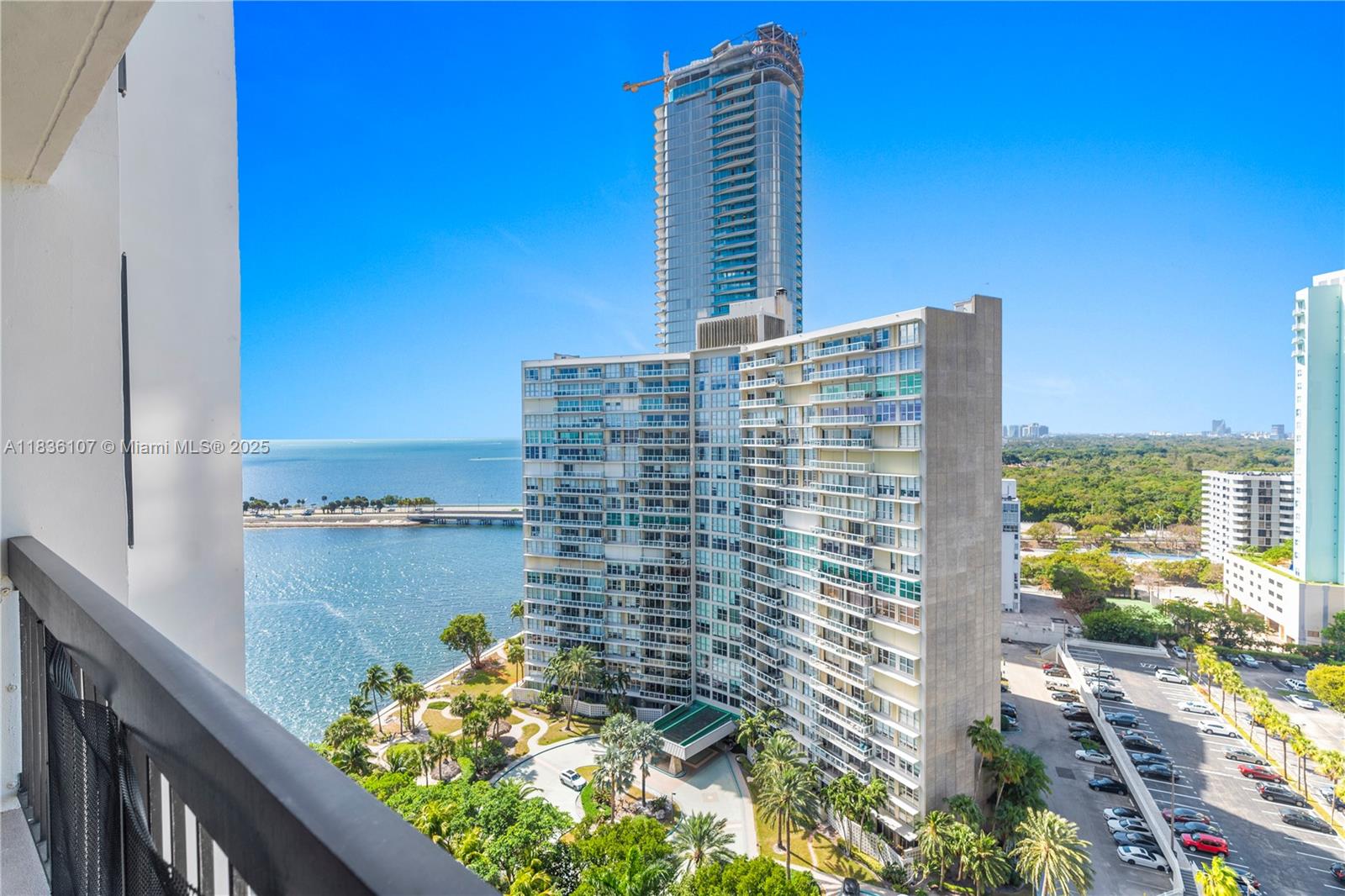 a view of a city with tall buildings