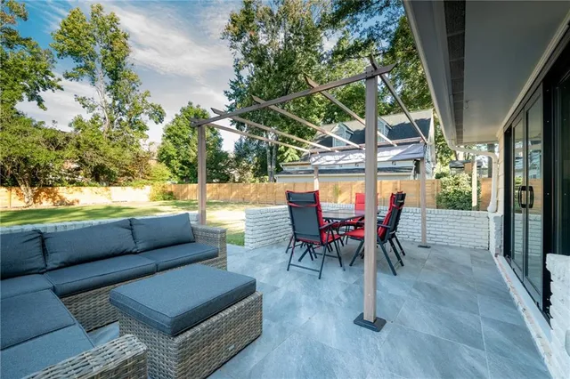 deck with patio and outdoor seating