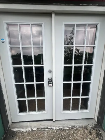 a view of a door