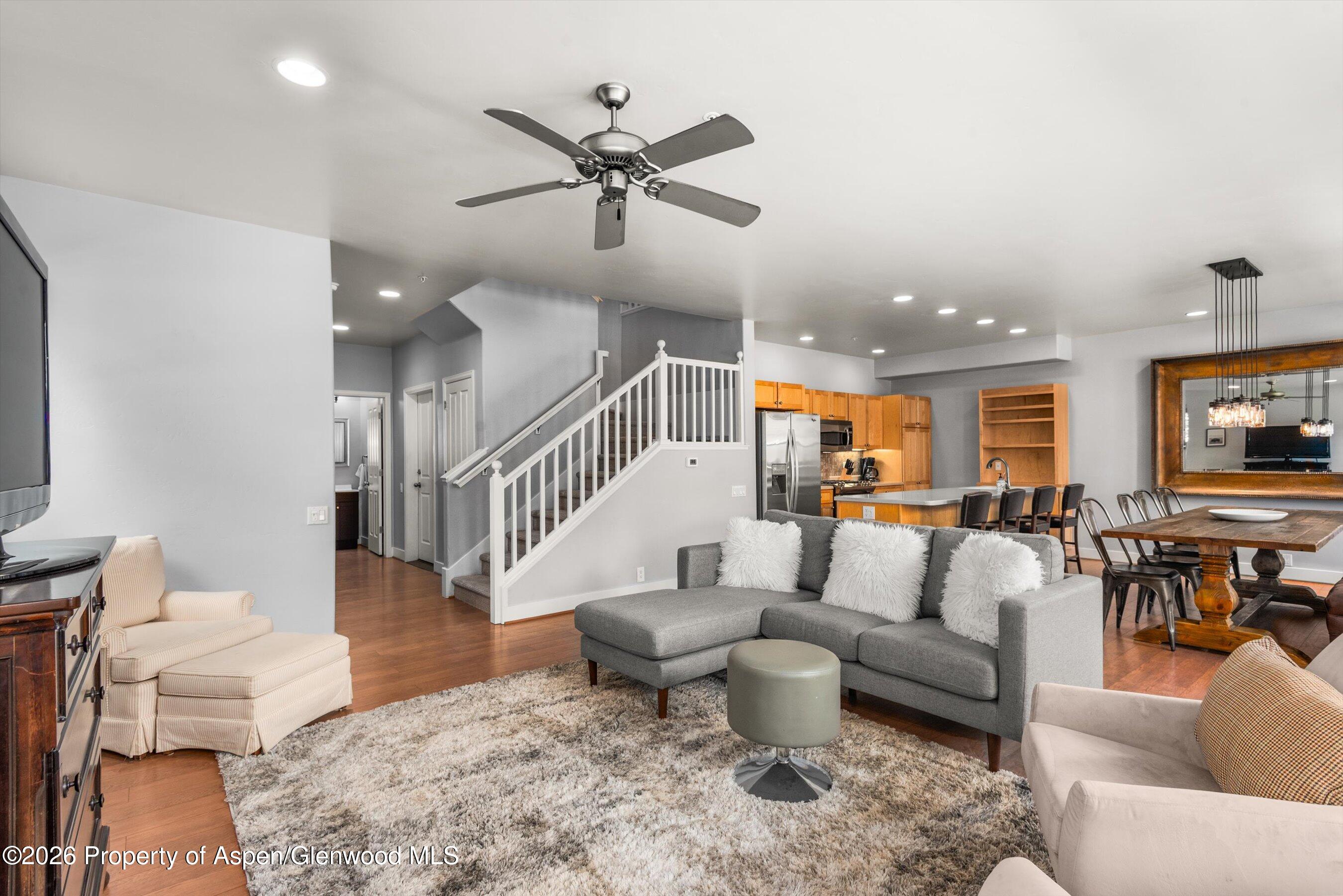 548 Evans Court Basalt, CO 81621 - Photo 3 of 36 a living room with furniture and a view of kitchen