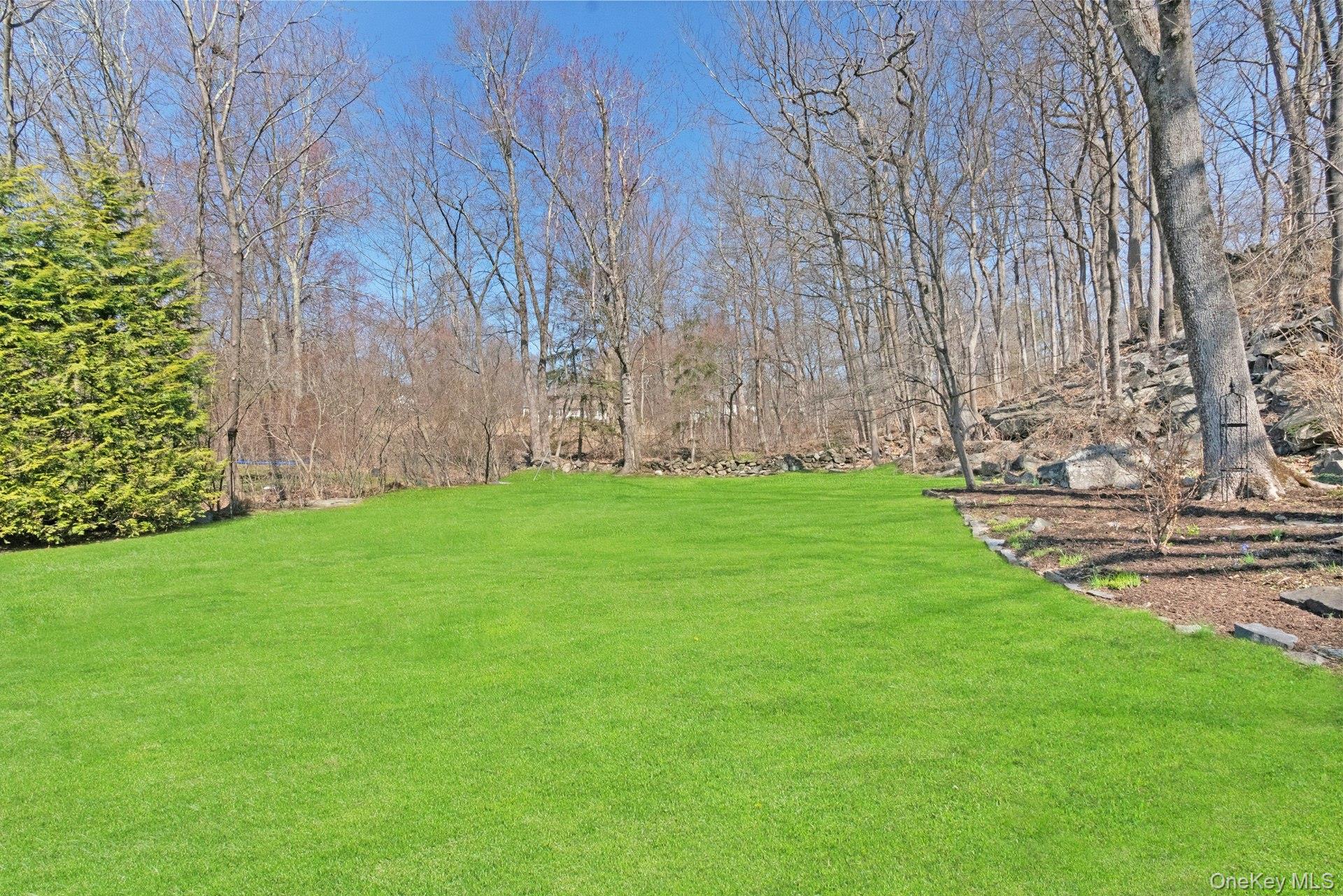 61 Schrade Road Briarcliff Manor, NY 10510 - Photo 29 of 39 Plenty of room for fun and recreation on the level back yard surrounded by trees.