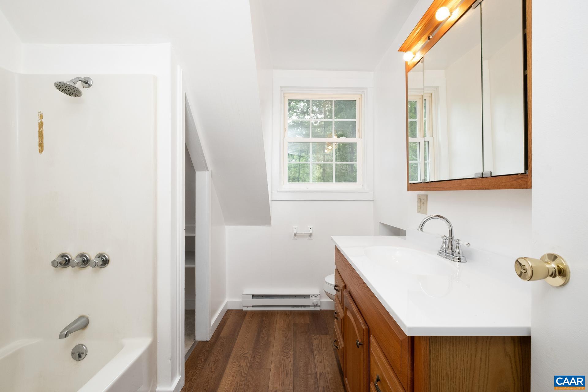 187 Logtrac Road Stanardsville, VA 22973 - Photo 17 of 19 a bathroom with a sink a vanity and a bathtub