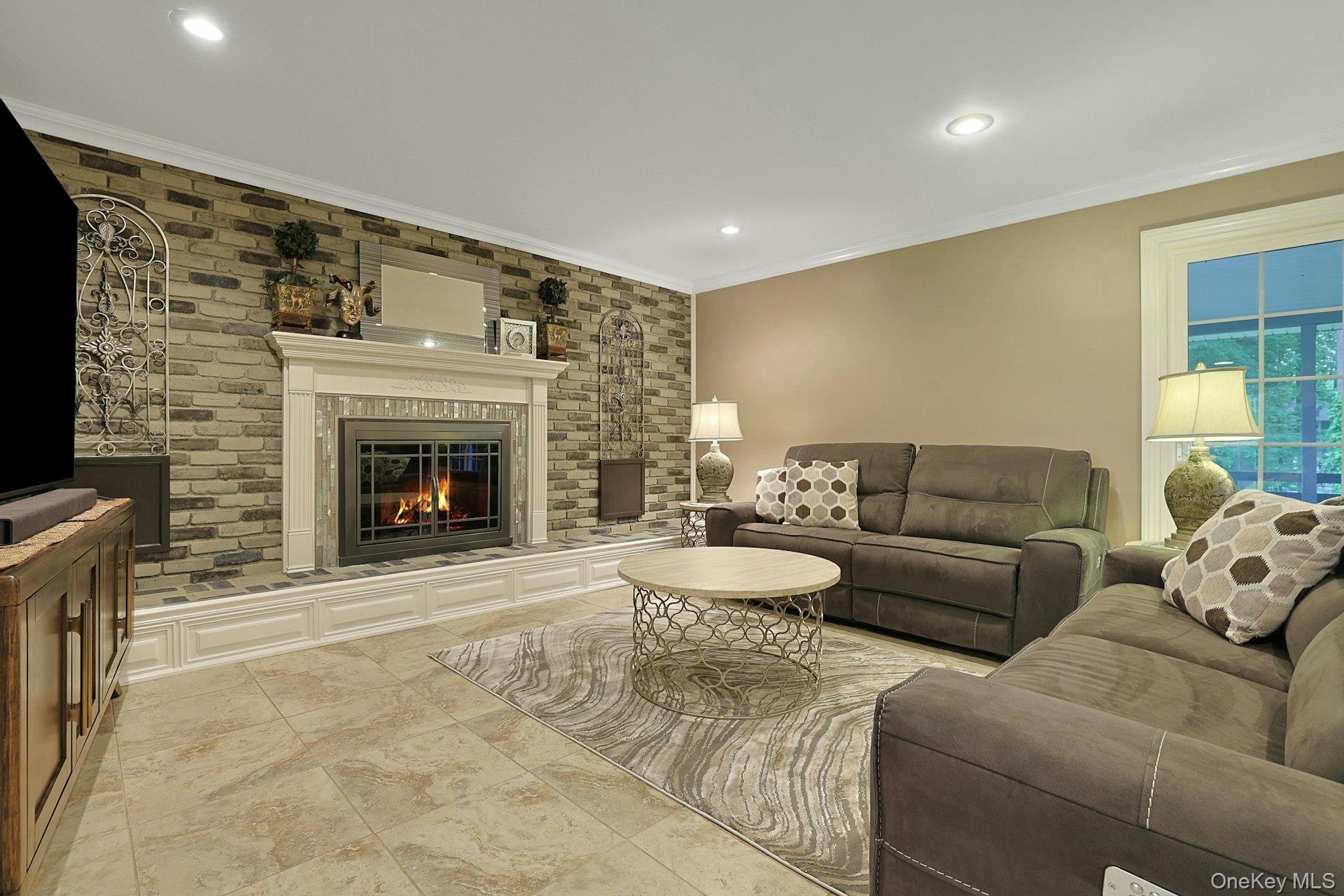 8 Dunmore Road New City, NY 10956 - Photo 25 of 48 a living room with furniture and a fireplace