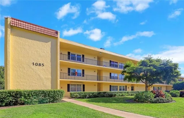 a front view of a building