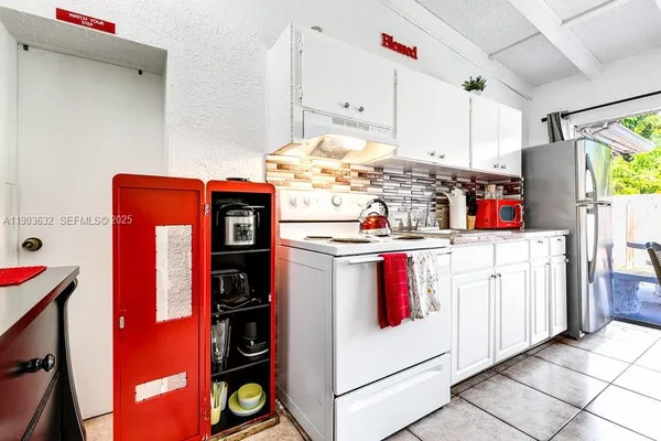 a view of dining room with furniture