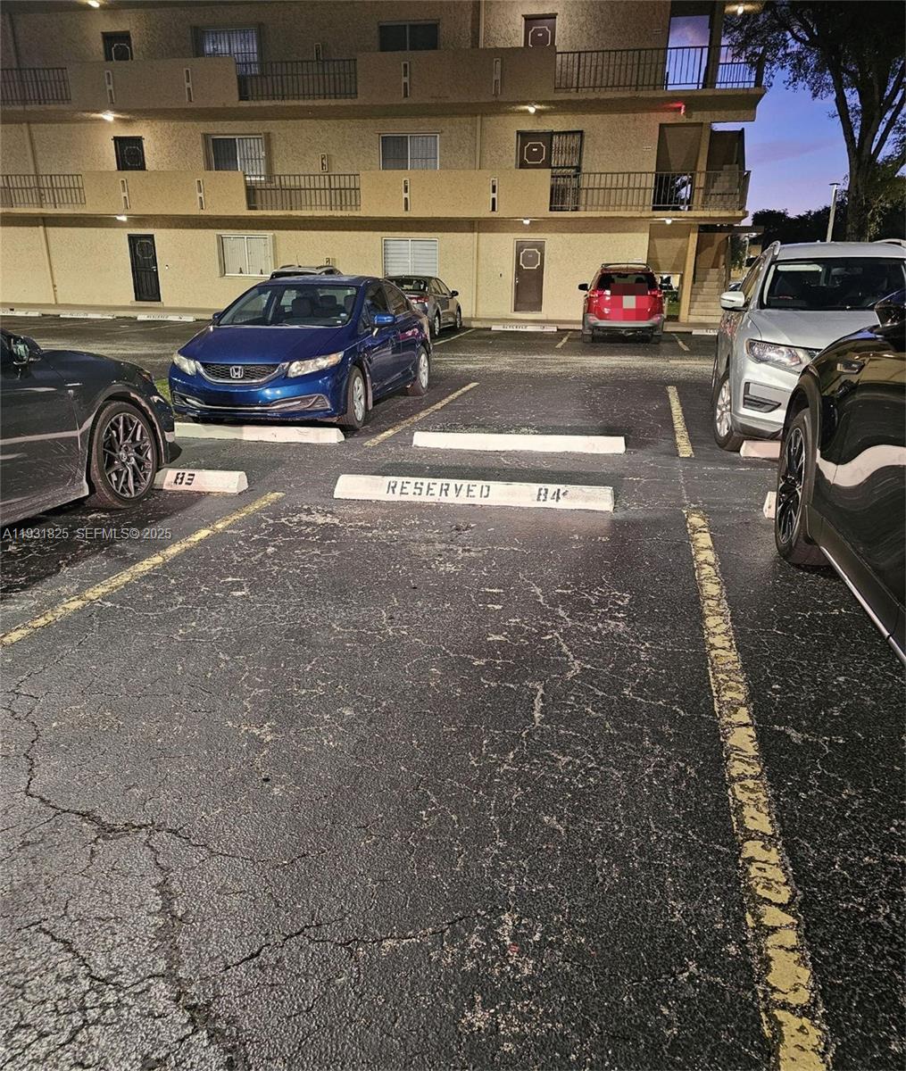 a car parked in garage