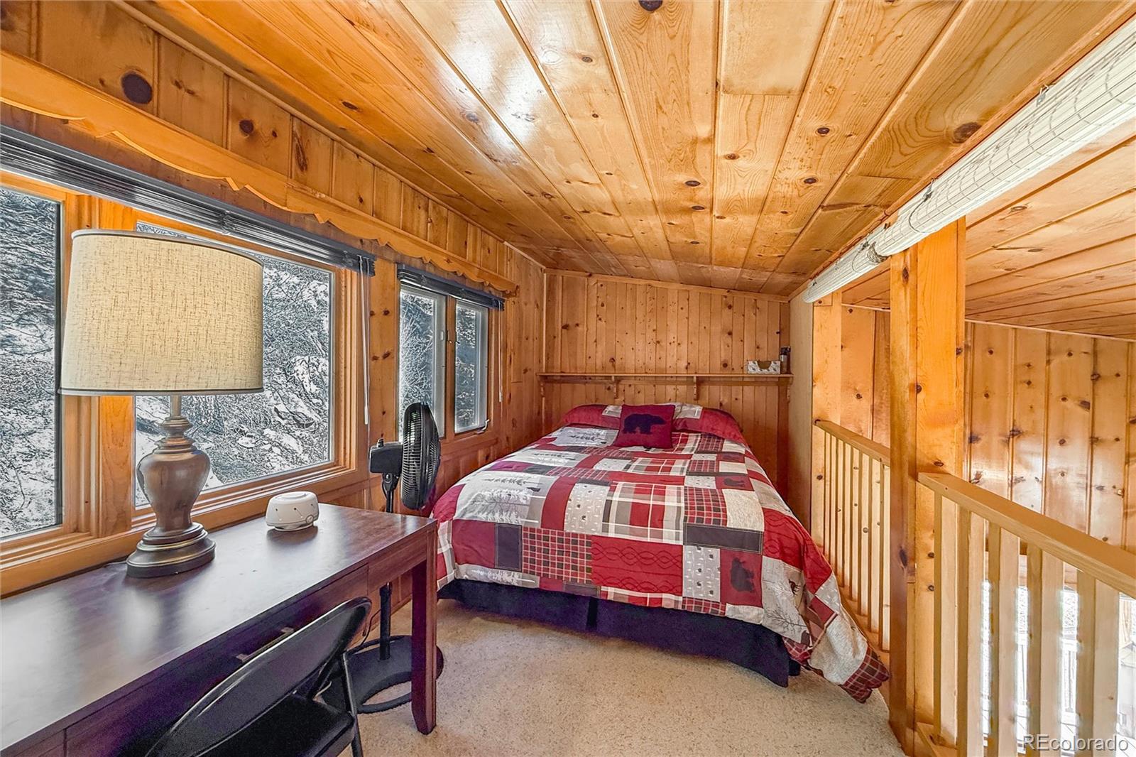 3148 Riverside Drive Lyons, CO 80540 - Photo 33 of 41 a bedroom with a bed window and table