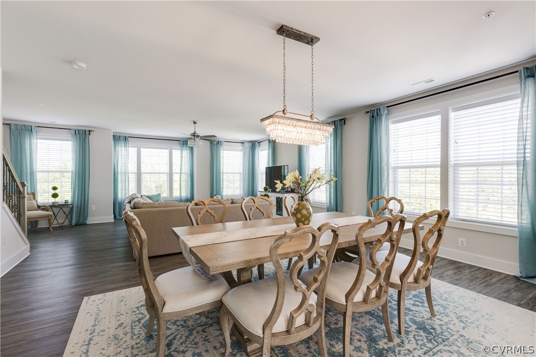 4332 Saunders Station Loop, Unit B Henrico, VA 23233 - Photo 12 of 42 a view of a dining room with furniture window and wooden floor