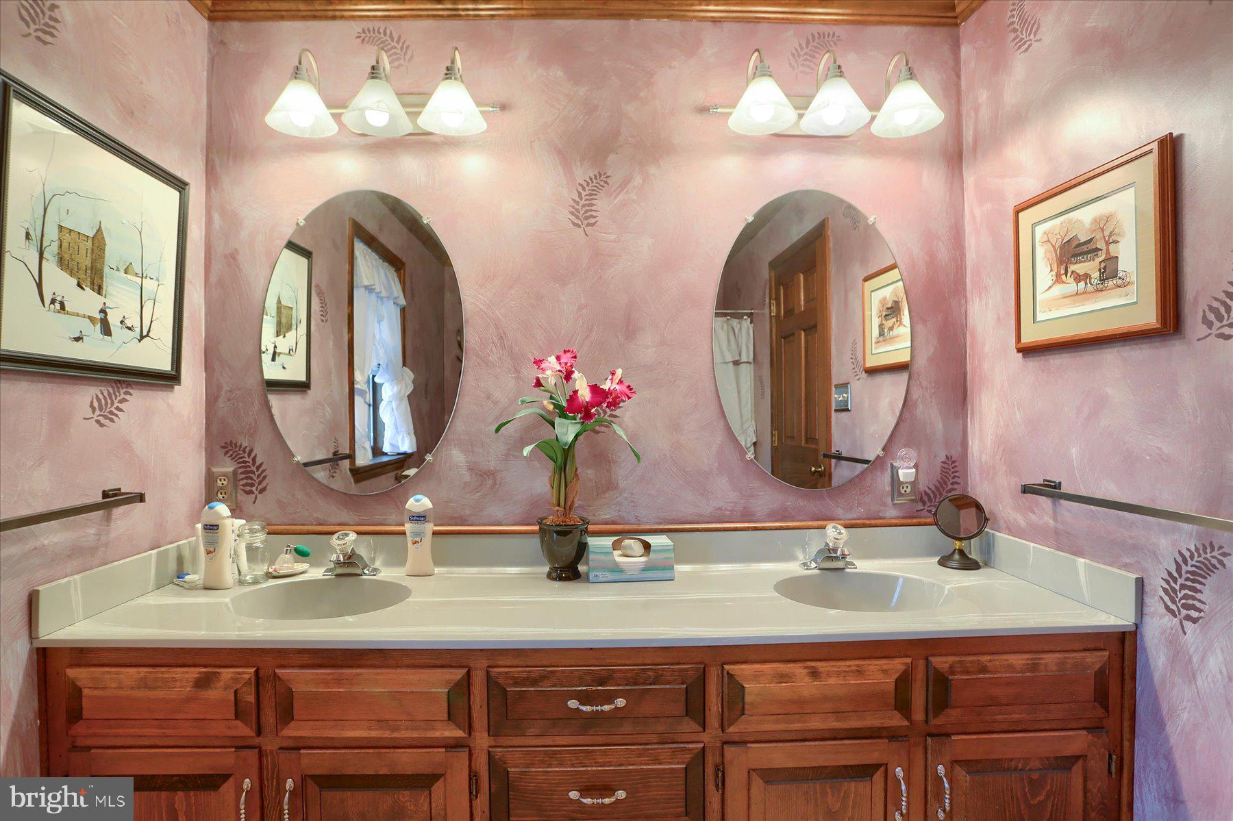 1065 Kuhn Road Boiling Springs, PA 17007 - Photo 30 of 49 a bathroom with a granite countertop double vanity sink and a mirror
