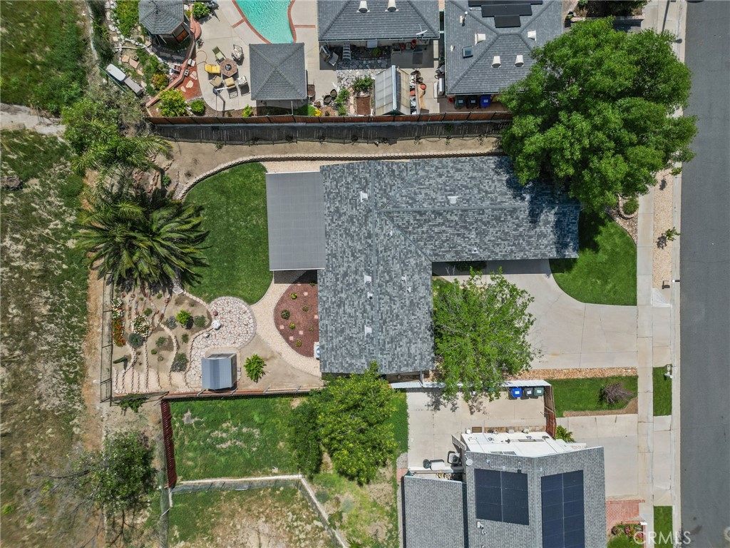 26450 Ridge Vale Drive Newhall, CA 91321 - Photo 40 of 40 an aerial view of a house with swimming pool and outdoor seating