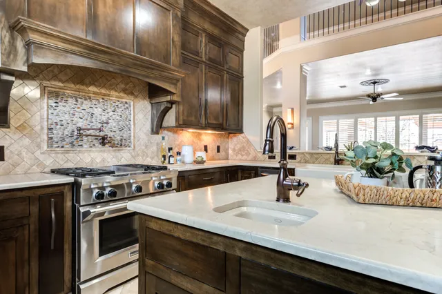 a bathroom with a sink vanity and a mirror