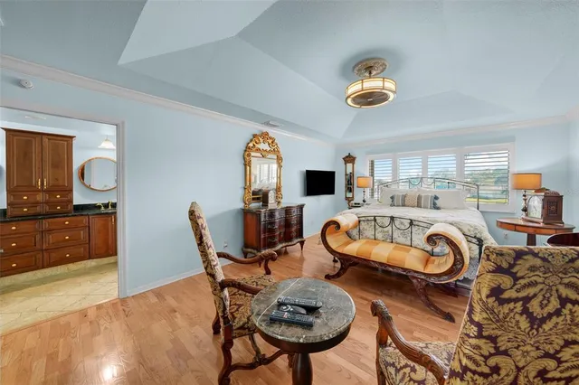 a view of swimming pool with furniture