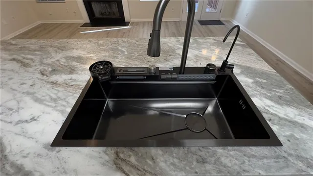 a close view of water heater