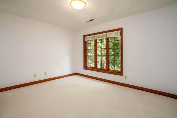 an empty room with a window