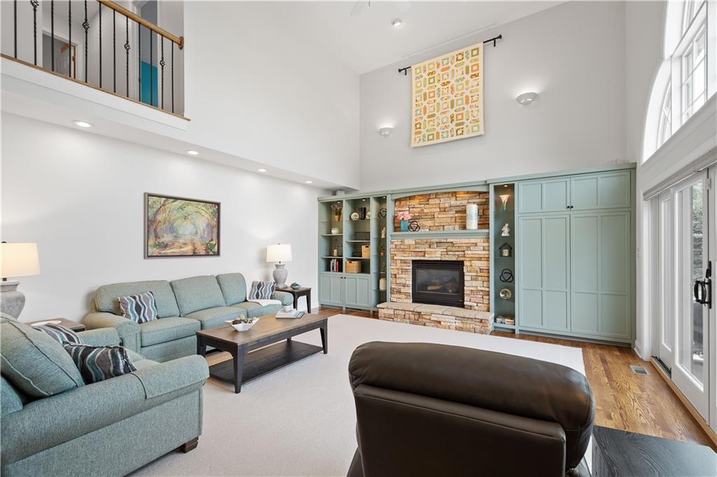 3012 East Ridge Drive Gibsonia, PA 15044 - Photo 8 of 50 a living room with furniture and a fireplace