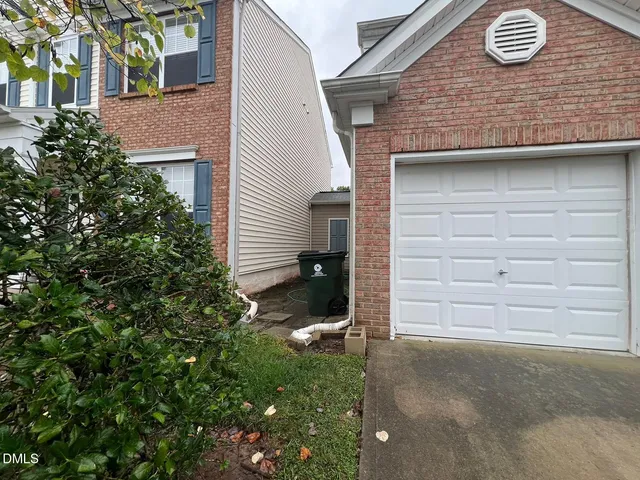 a view of a house with a small space