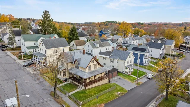 a view of a city with tall buildings