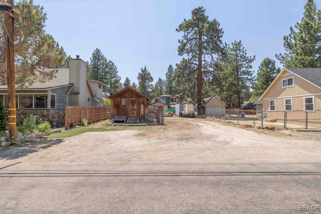 a house with trees in front of it