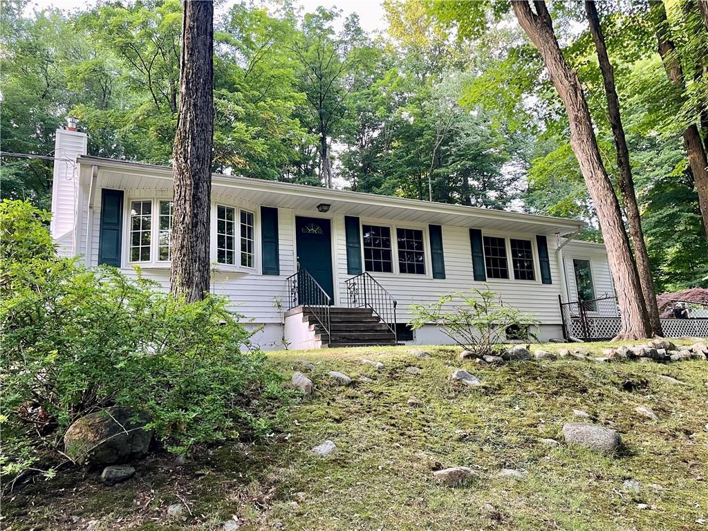 Wooded privacy all around - sits high atop a hill overlooking a stream