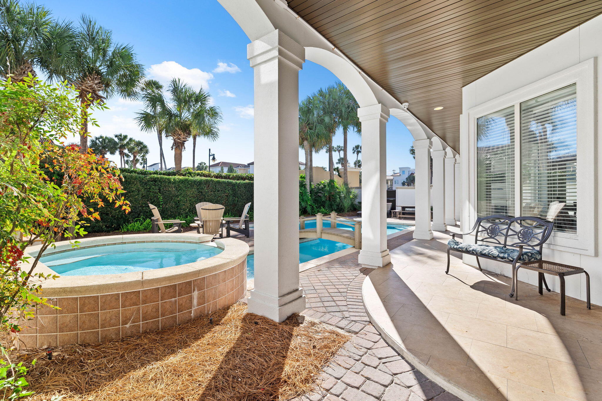 48 Tranquility Lane Destin, FL 32541 - Photo 35 of 45 a view of swimming pool with outdoor seating and plants