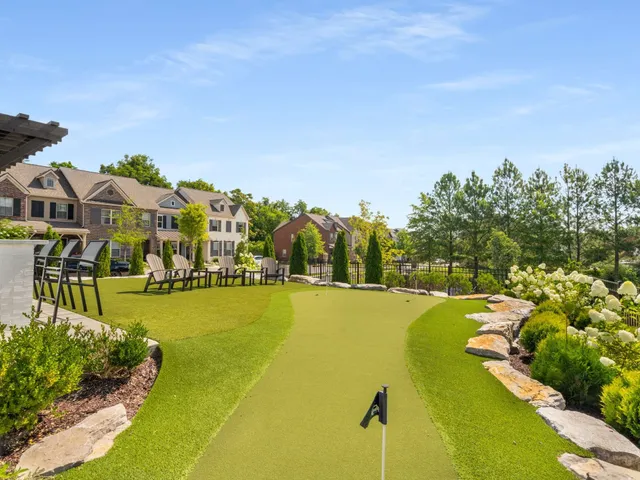 a view of a lake with houses