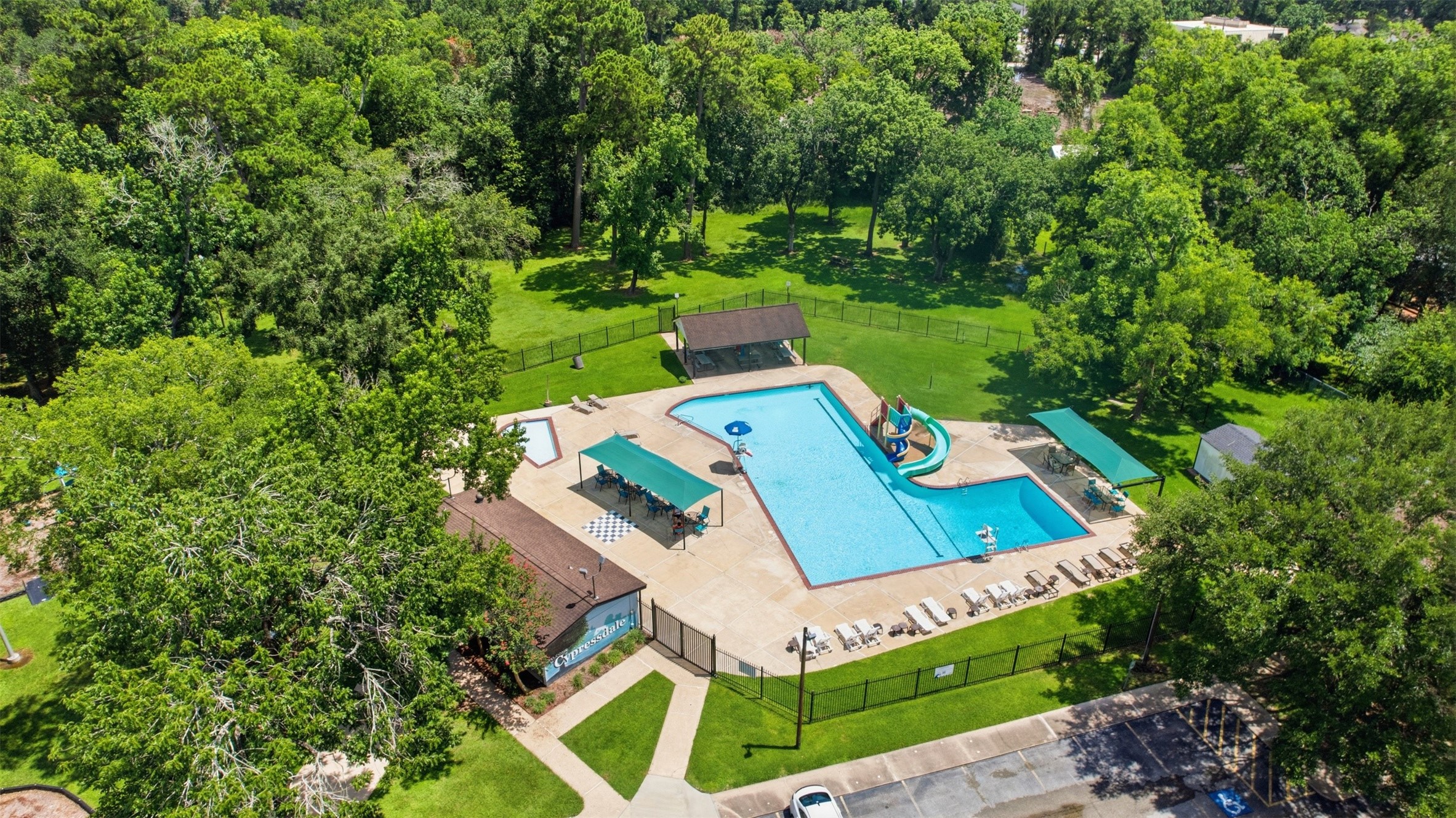 4019 Postwood Drive Spring, TX 77388 - Photo 48 of 50 an aerial view of a house with a yard