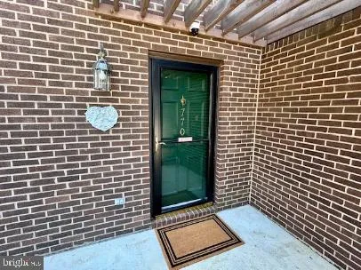 a view of wooden door