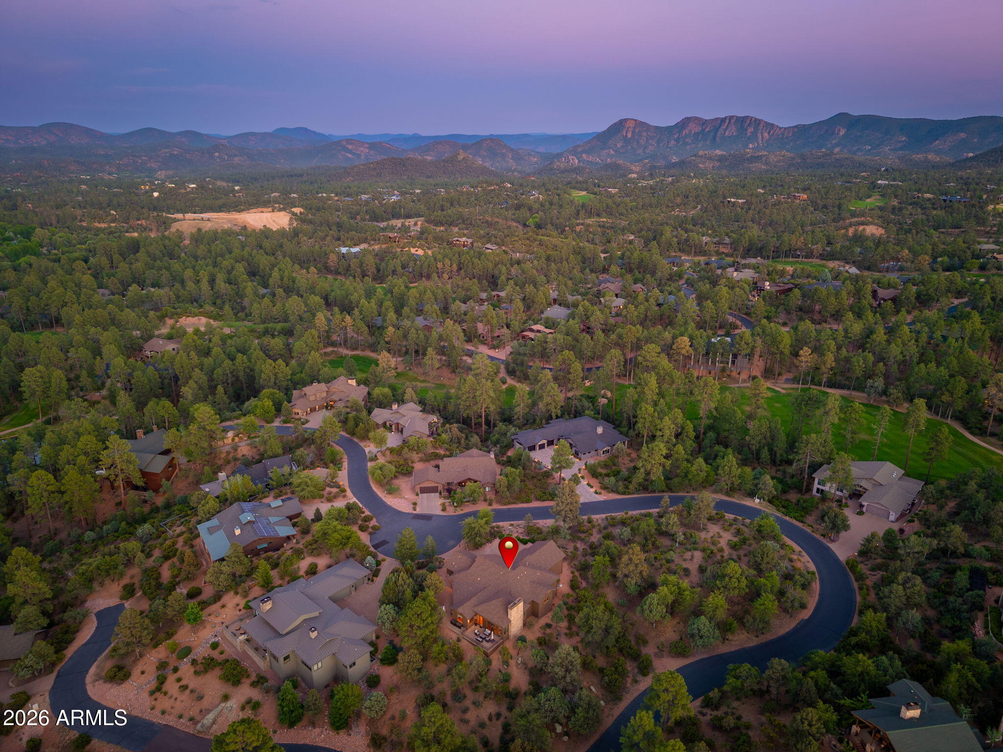 2208 East Filaree Circle Payson, AZ 85541 - Photo 58 of 60 an aerial view of residential houses with outdoor space and trees
