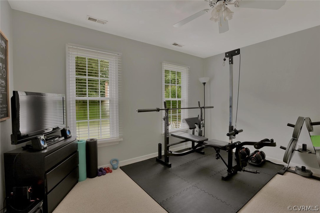 13306 Pointer Ridge Terrace Midlothian, VA 23112 - Photo 13 of 21 a view of a workspace with furniture and a window