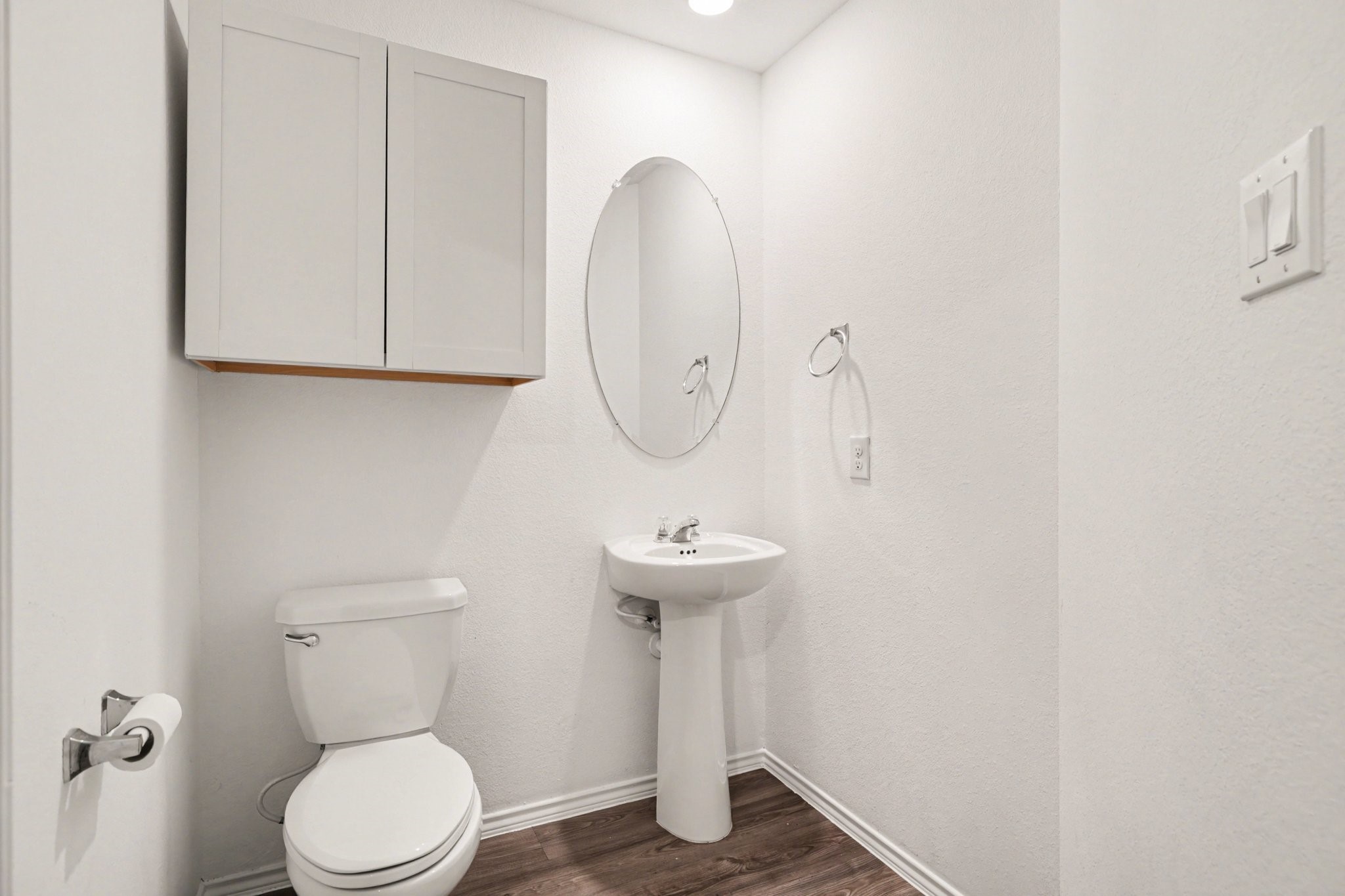 5929 Rimini Landing Lane Porter, TX 77365 - Photo 5 of 34 Half Bathroom downstairs with custom cabinets installed.