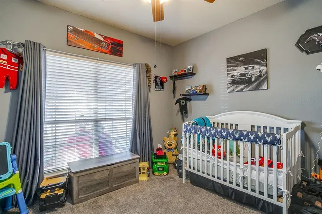 a bedroom with furniture and a window