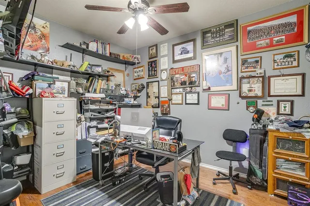 a view of a workspace with furniture