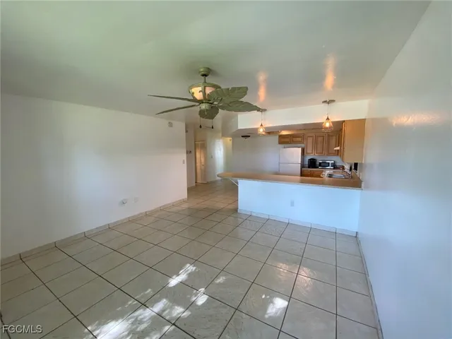 a view of a room with cabinet