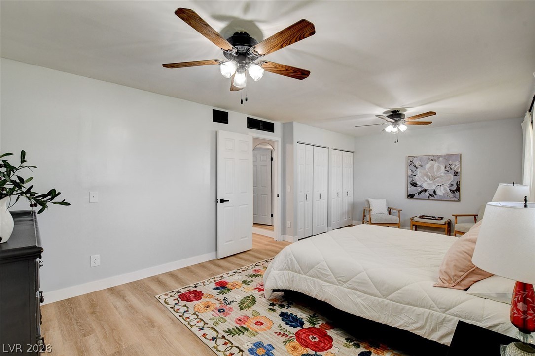 3765 Berkeley Street Logandale, NV 89021 - Photo 39 of 87 This spacious bedroom offers comfortable living with ample storage and inviting details.