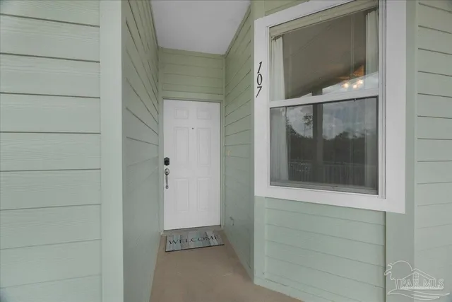 a view of front door