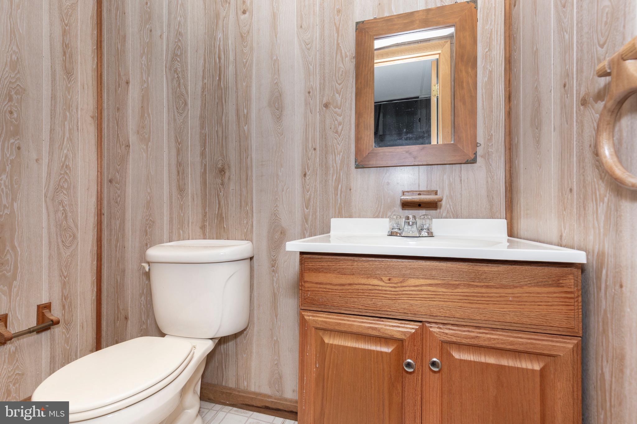 4903 Clifford Road Perry Hall, MD 21128 - Photo 24 of 30 a bathroom with a toilet a sink and mirror