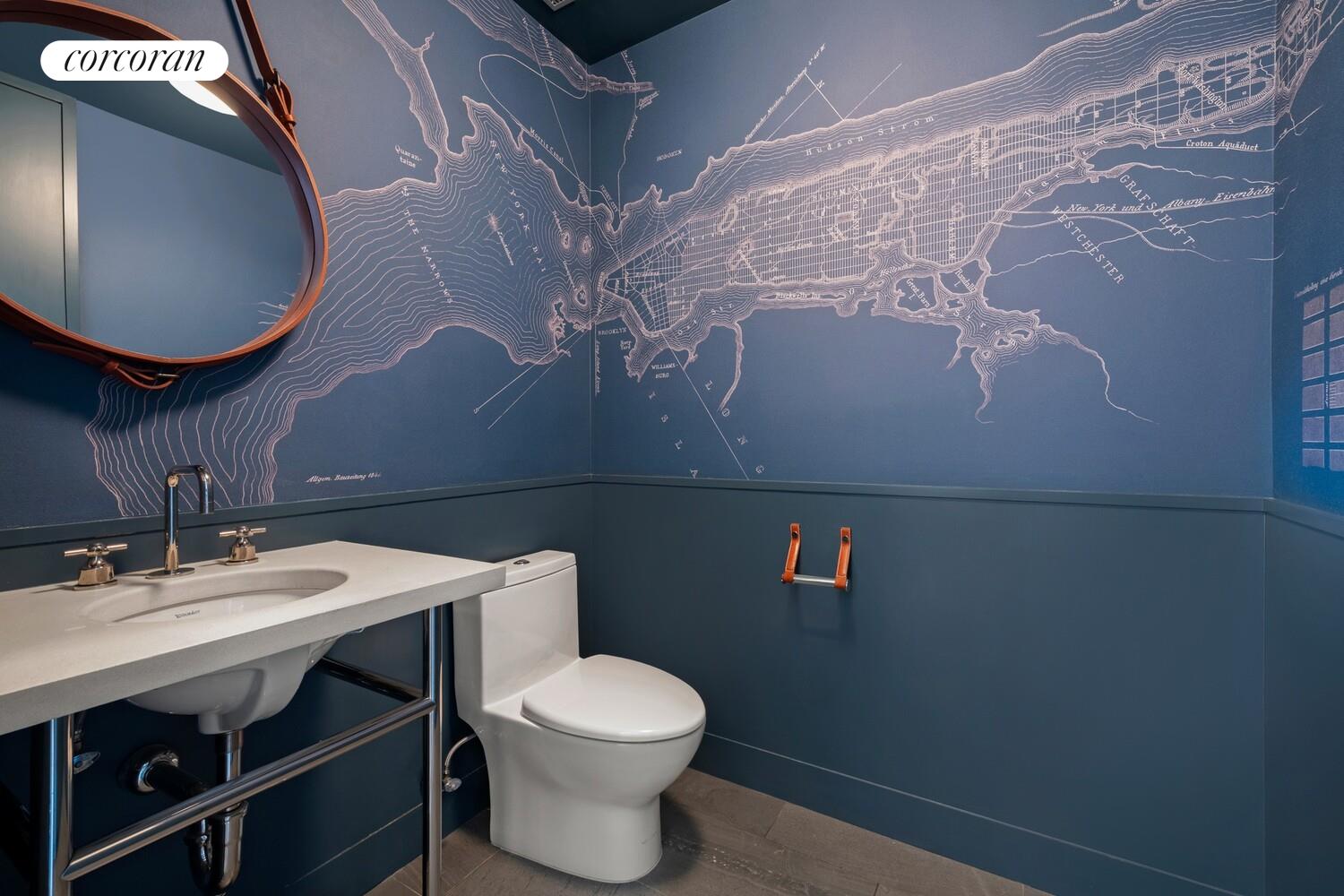 19 Jay Street Manhattan, NY 10013 - Photo 27 of 32 a bathroom with a sink and a mirror