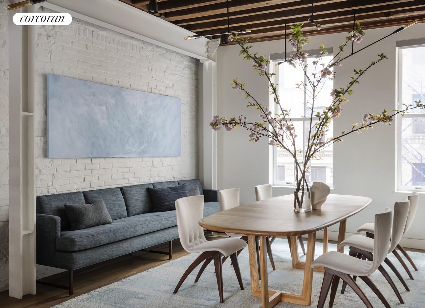 19 Jay Street Manhattan, NY 10013 - Photo 8 of 32 a view of a dining room with furniture and wooden floor