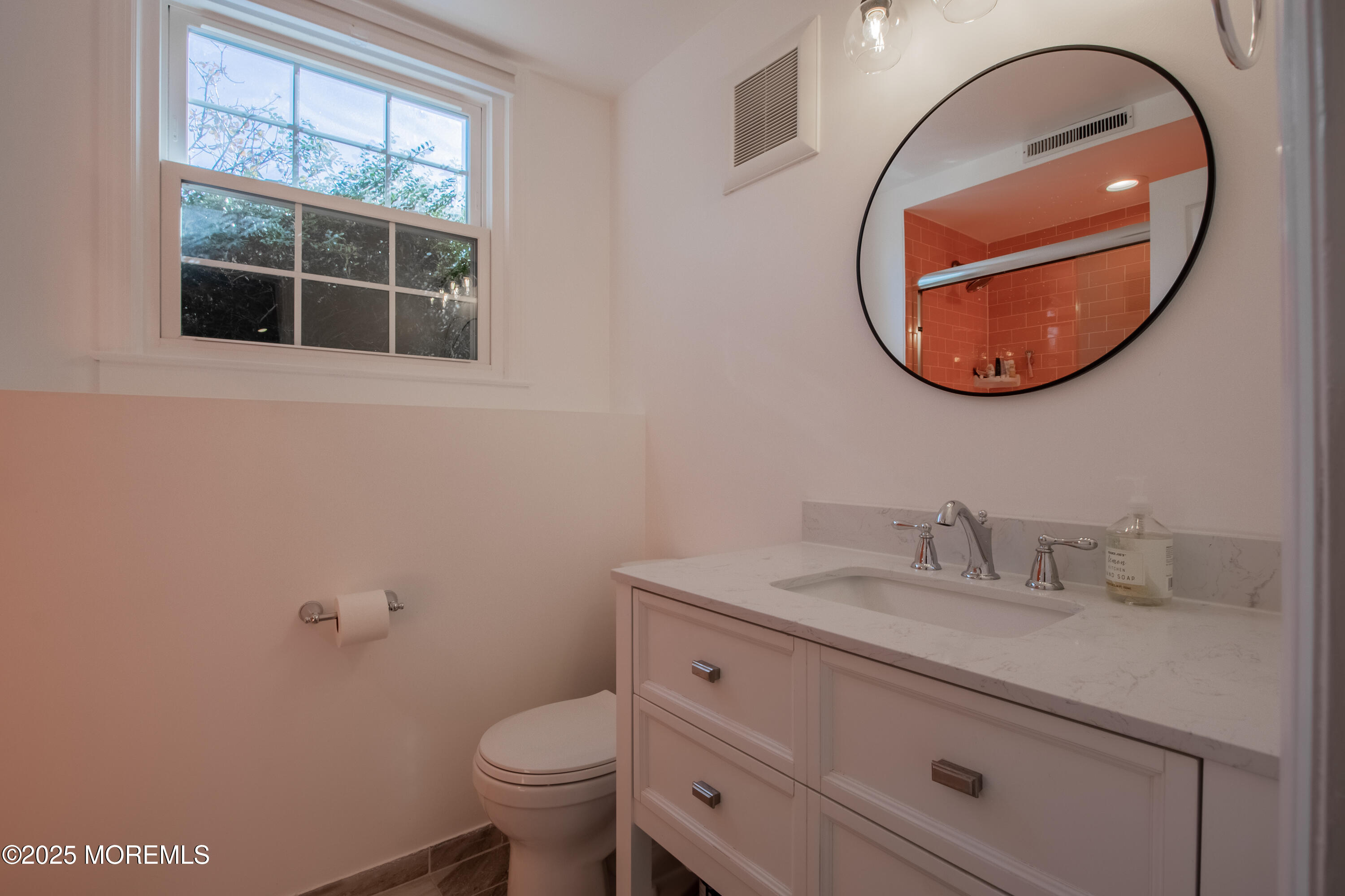 60 Brookside Lane Little Silver, NJ 07739 - Photo 29 of 34 a bathroom with a toilet a sink and a mirror
