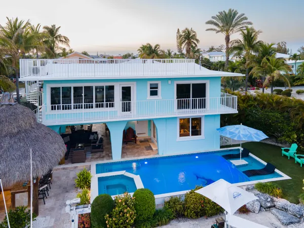 a view of a house with a patio