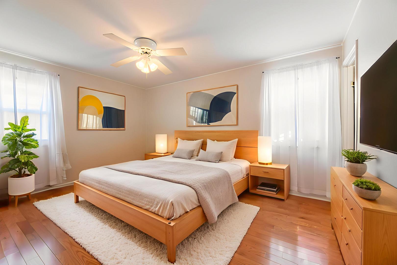 795 Plymouth Road Hoffman Estates, IL 60192 - Photo 15 of 26 a bedroom with a bed and a chandelier