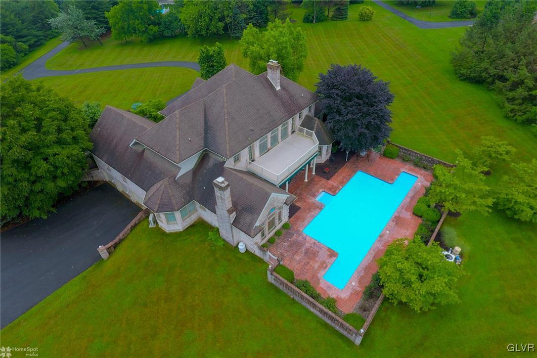 618 Bok Road Nazareth, PA 18064 - Photo 34 of 50 an aerial view of a house with outdoor space pool seating area and yard