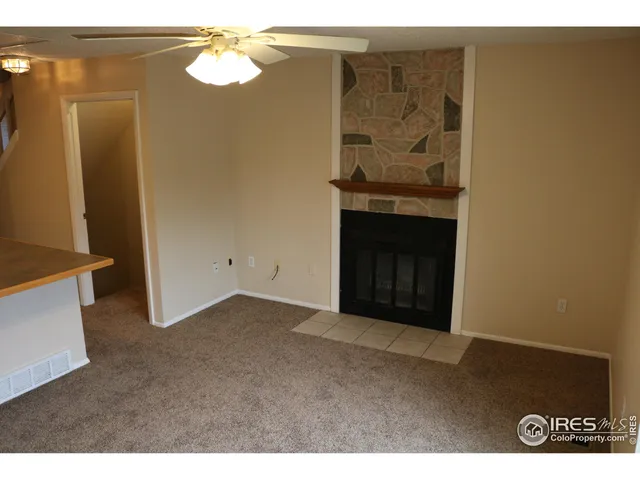 a view of a fireplace