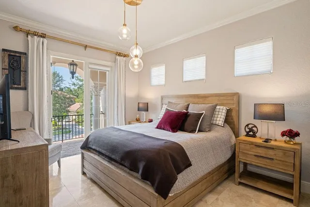 a view of an ocean and city