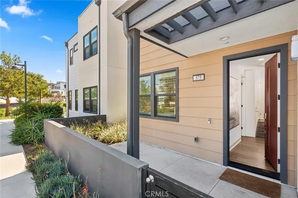 a view of a porch with a bench