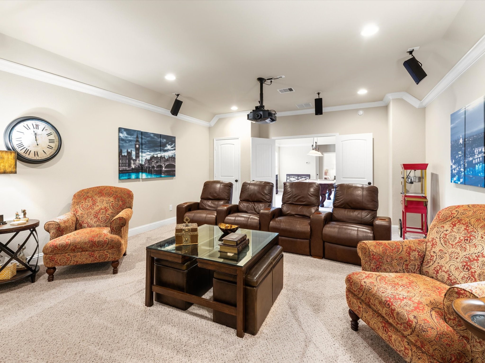 3907 Randle Ridge Court Fulshear, TX 77441 - Photo 31 of 46 This home theater room provides a perfect setting for movie nights.
